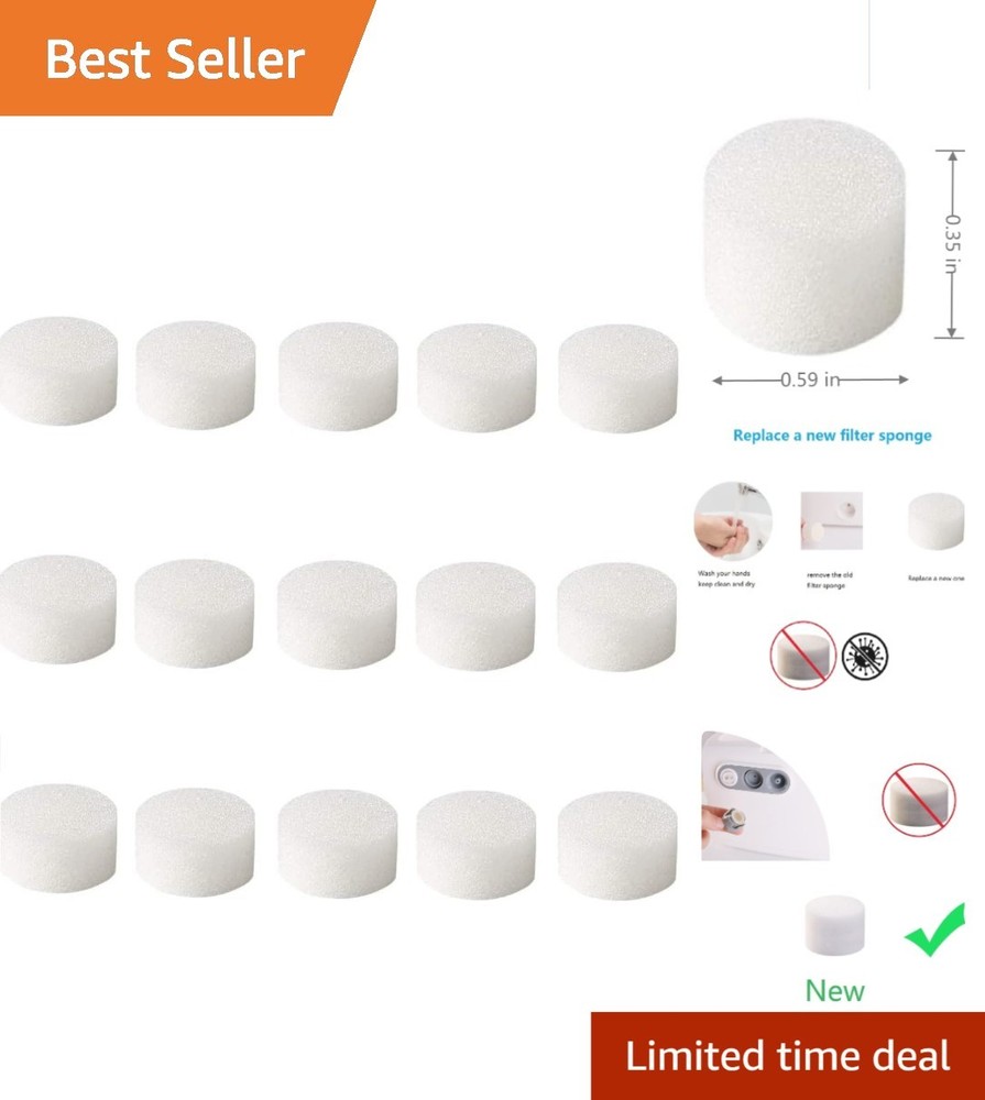 15 Pcs Replacement Air Filter Sponge for Compressor, Universal Size