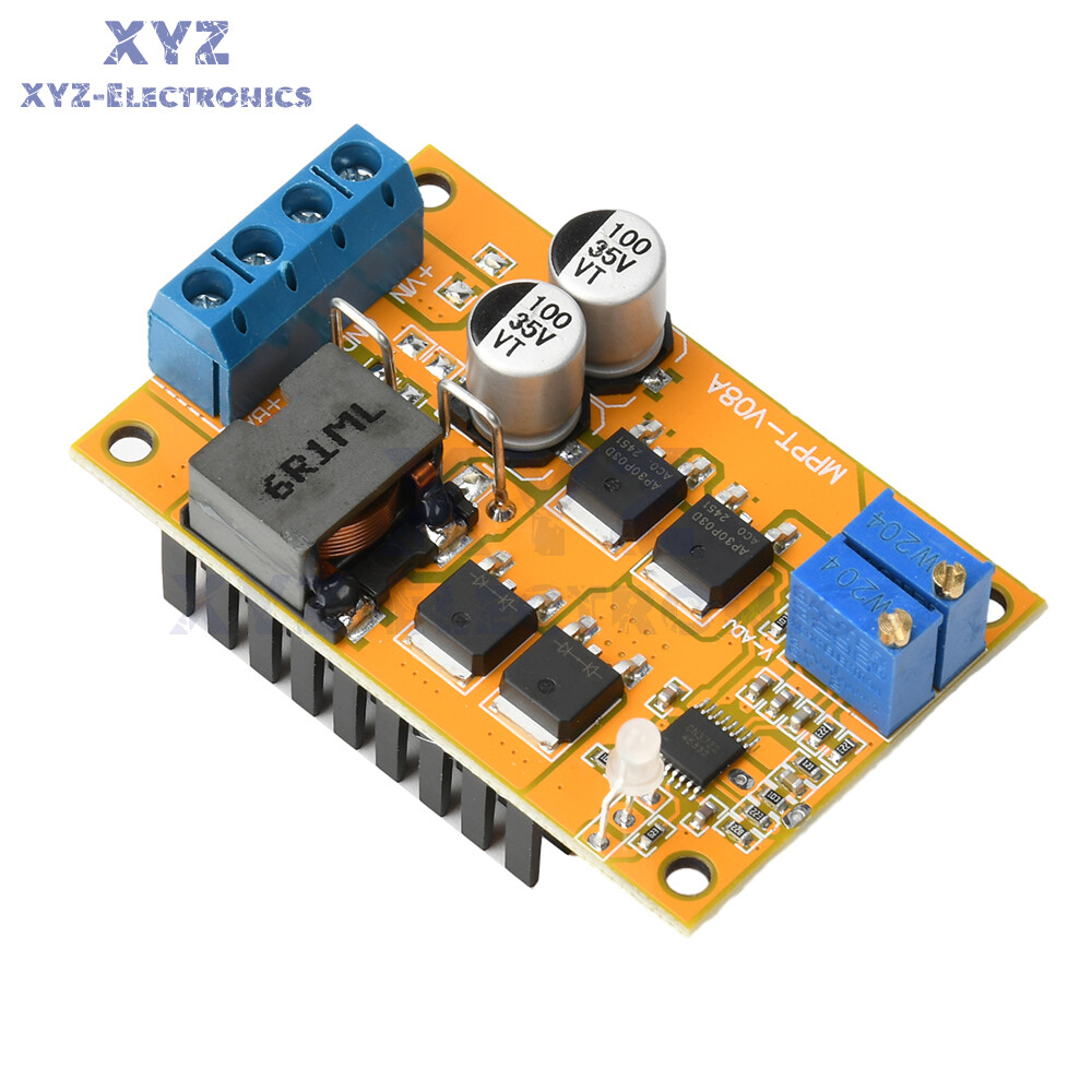 DC8-28V 5A 100W MPPT Solar Charging Panel Regulator Controller 9V 12V 24V Switch