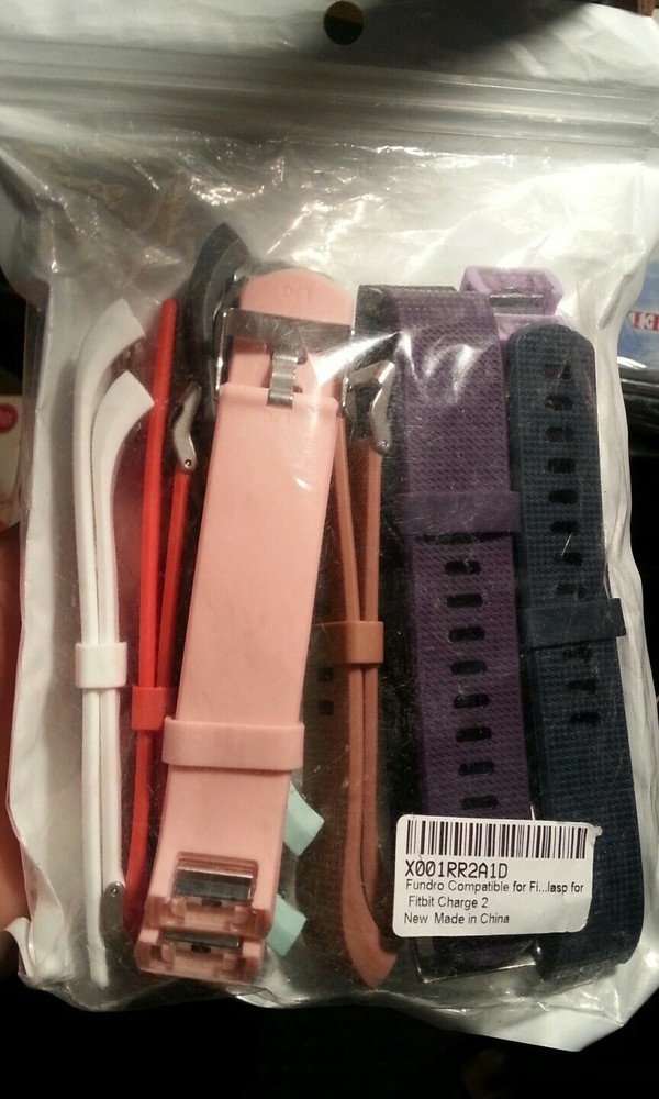 Fundro Compatible 10 pack of multi colored silicon bands for fitbit charge 2 B2