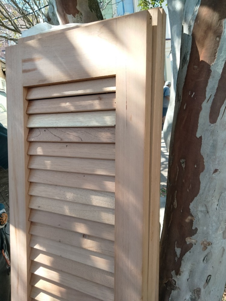Spanish Cedar Louvered Shutters
