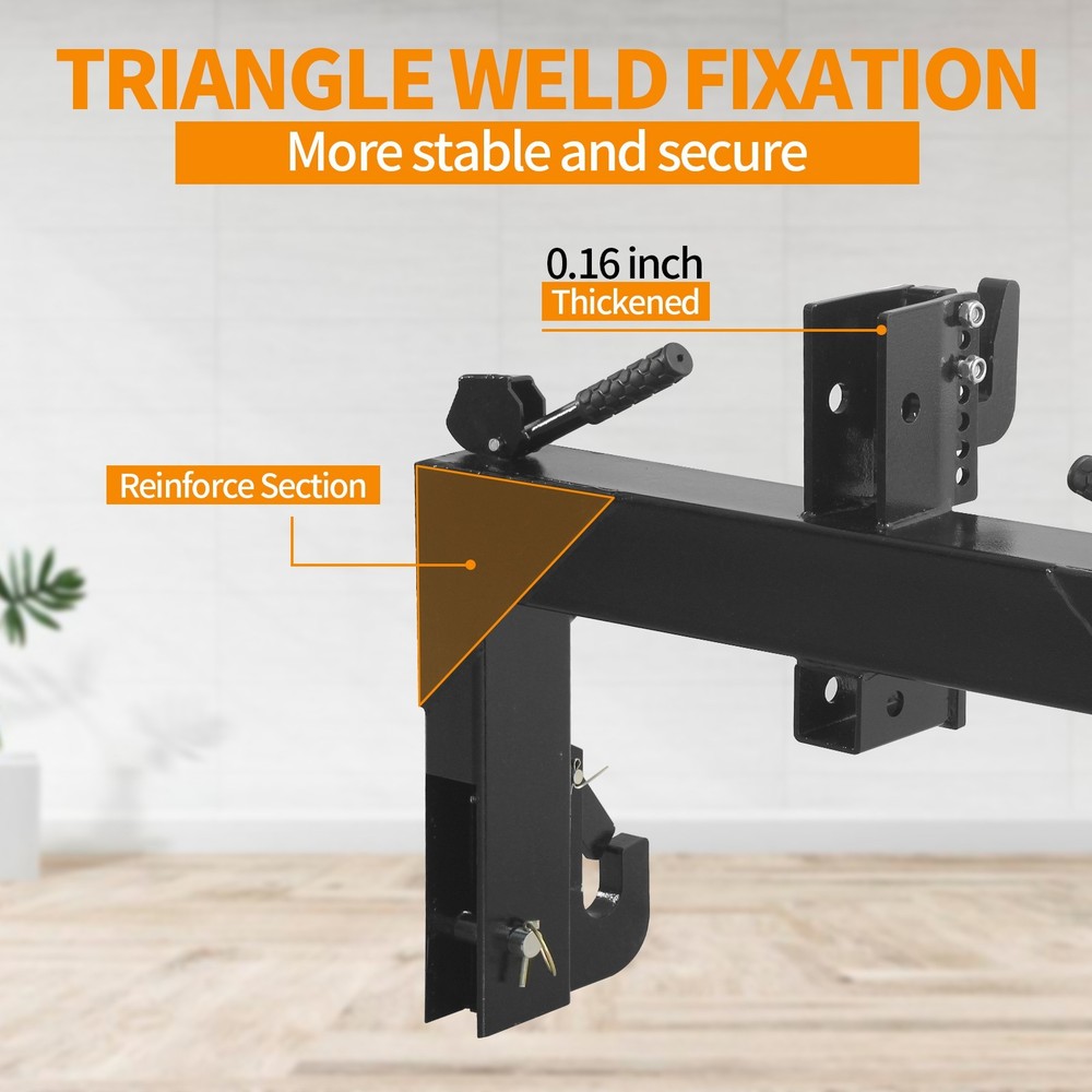 3 Point Quick Hitch, 3000 lbs Capacity 3 Point Attachments with 2" Receiver