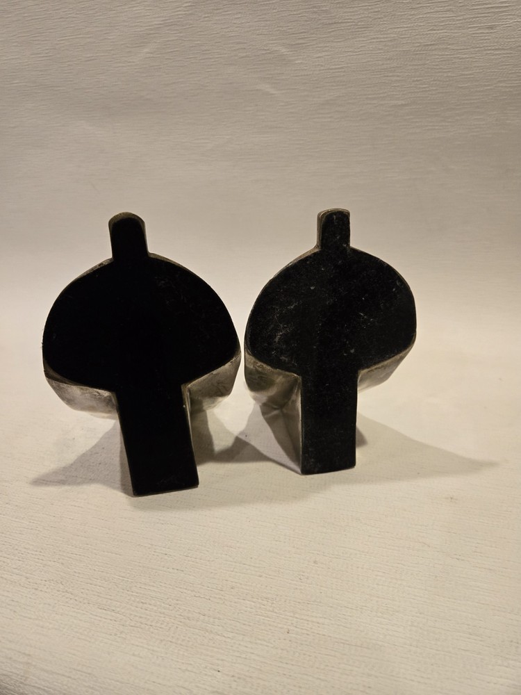 Pottery barn Silver plated leaf bookends