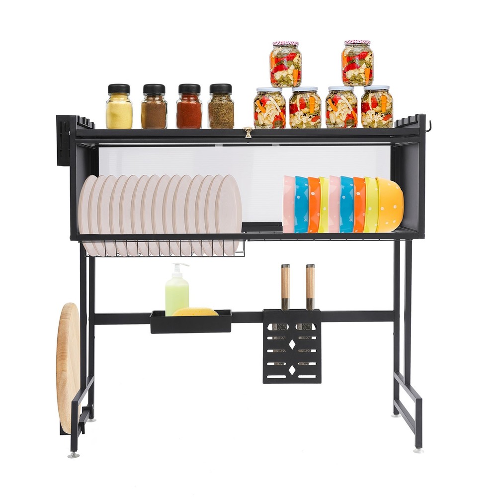 Sink Dish Drainer Kitchen Drying Rack Over Sink Dish Rack 30kg Load Capacity