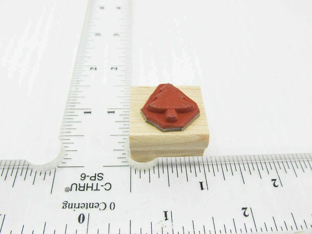 Small Evergreen Tree Rubber Stamp - Stamp Set D97