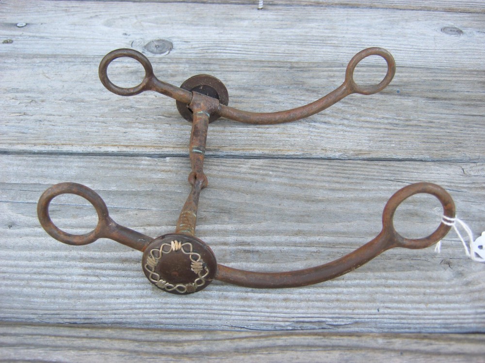 Barbed Wire Shanked Snaffle Curb Bit 29462