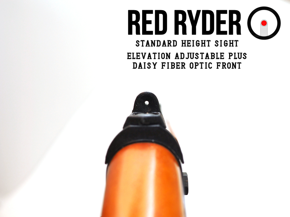 Red Ryder Peep Sight - Elevation Adjustable + Daisy Fiber Optic Front Sight