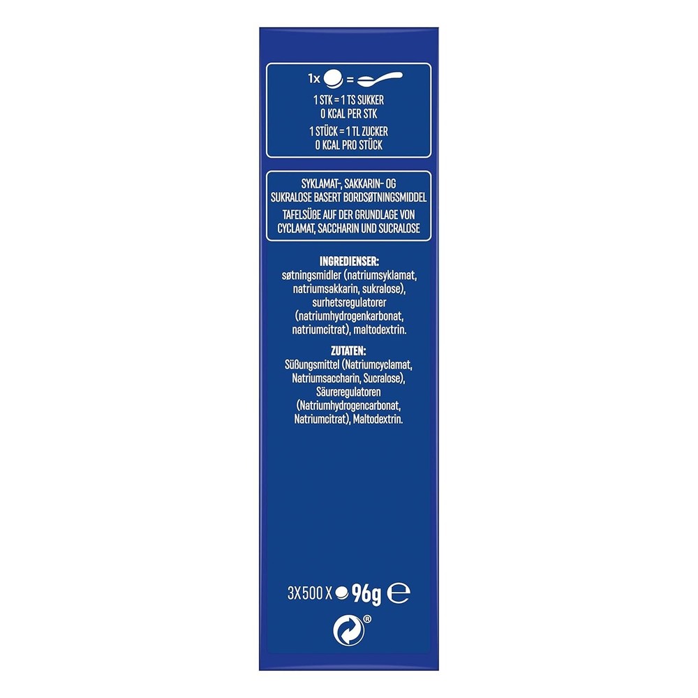 Natreen Classic Feine Süße 3x 1500 Tabs Nachfüllpack Süßstoff Tabletten