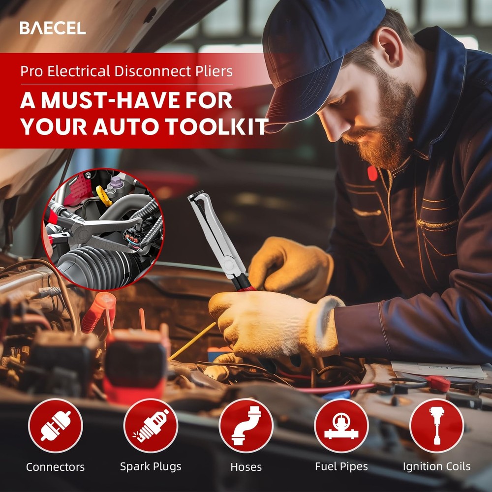 baecel 3 Pack Electrical Disconnect Pliers, Improved Standard, Black 3 Pcs