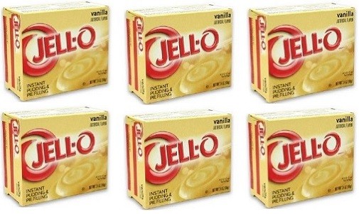 Jell-O Vanilla Instant Pudding Dessert Mix 6 Box Pack