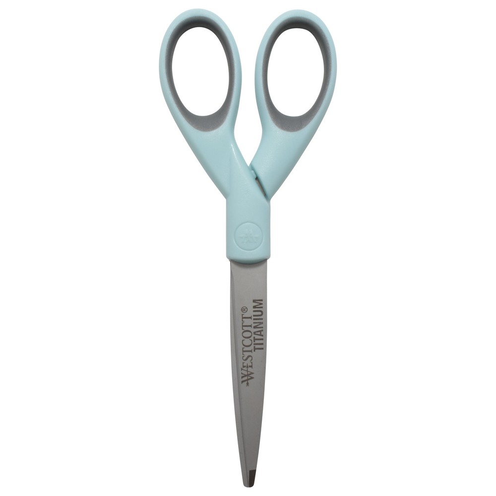 Micro-Tip Sewing Scissors Titanium Bonded for Fabric and Crafting Light Blue