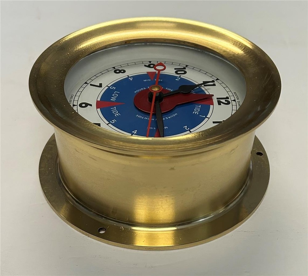 Chelsea Tide Clock - Maritime Tide Teller - 4" Dial 5-1/2" Solid Brass Case