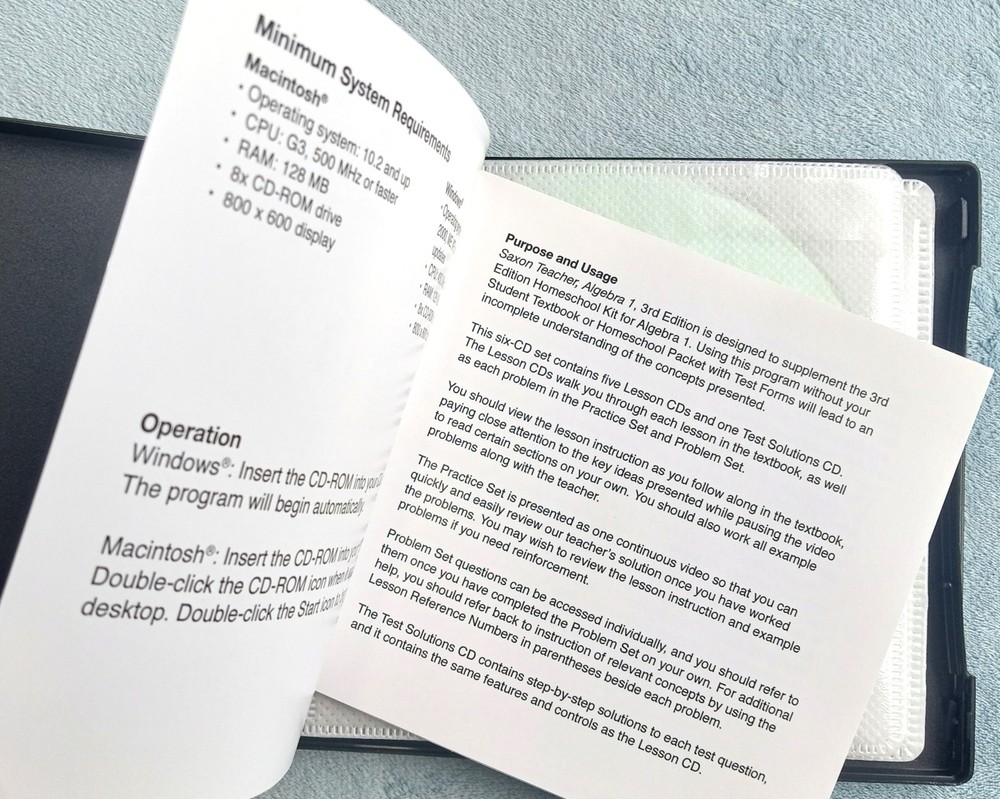 Saxon Teacher: Algebra 1 ~Lessons & Test CDs 3rd Ed 2009~ Homeschool Math Third