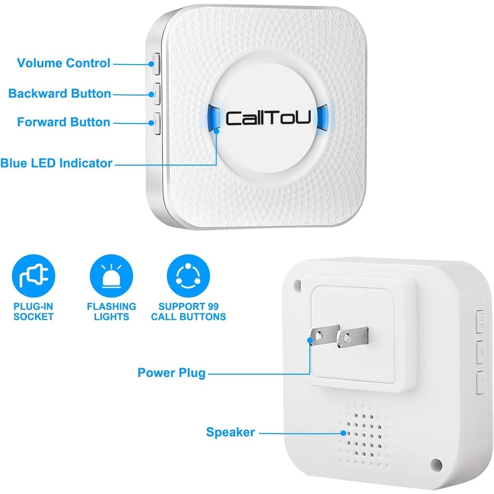 CallToU Wireless Caregiver Pager Smart Call System