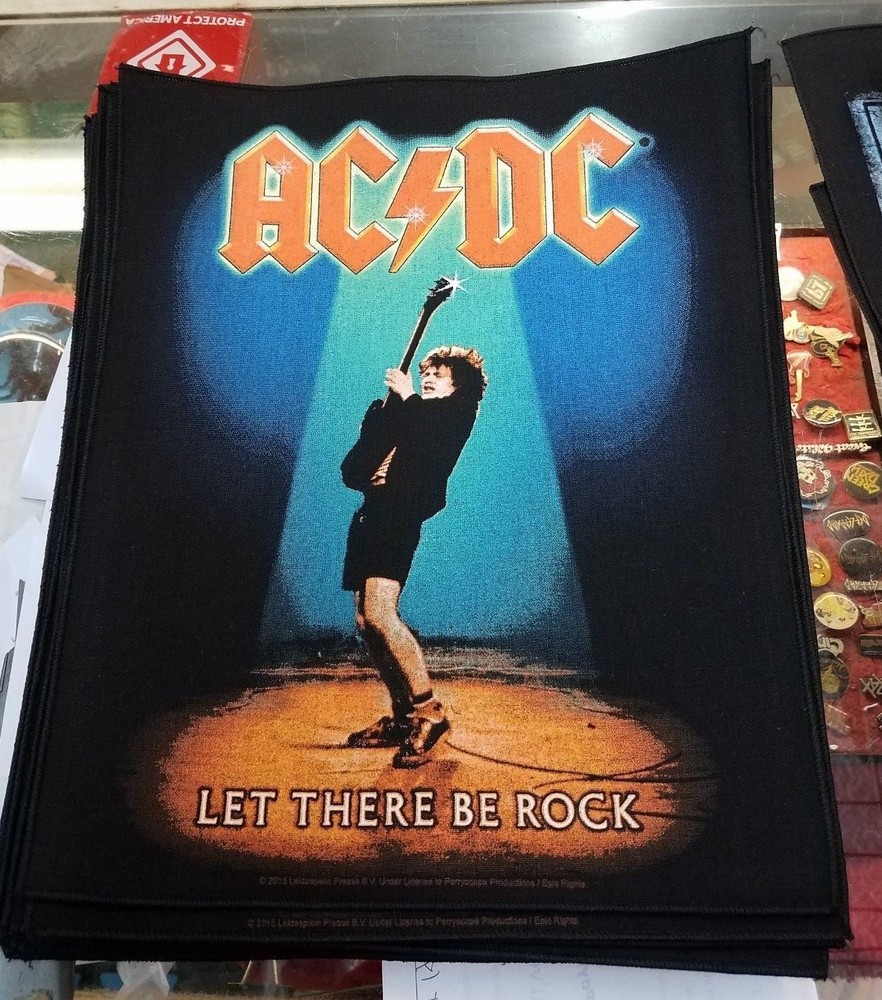 AC/DC ANGUS BACK PATCH NEW RARE COLLECTABLE WOVEN ENGLISH IMPORT BACKPATCH