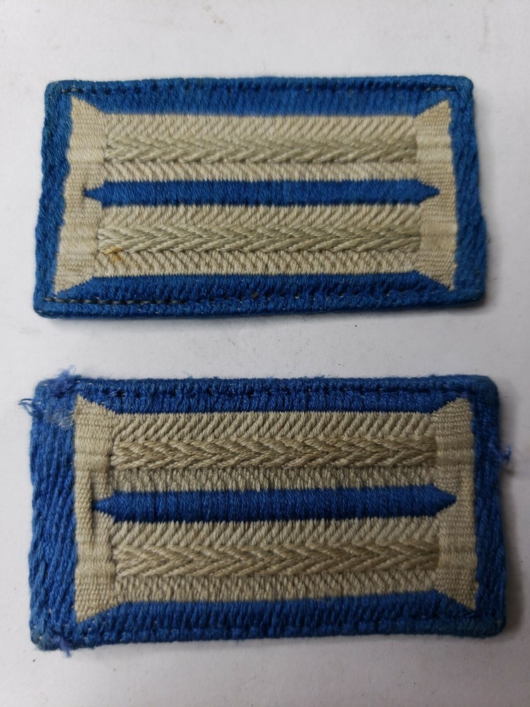 WWII German Collar Tab set of 2 blue