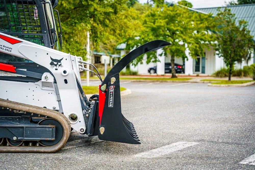Track Loader Rock Rake Grapple Bucket Attachment for CAT 78" Wide