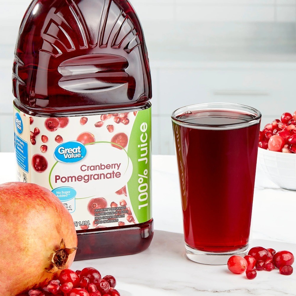 (4 pack) 100% Cranberry Pomegranate Juice, 64 fl oz