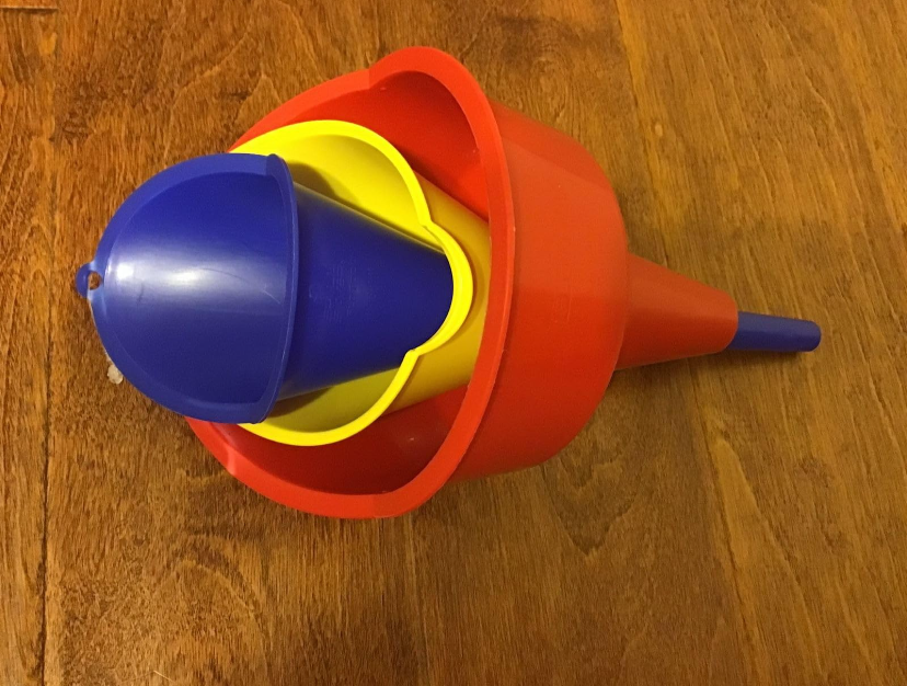 3 Pack Super Funnel Trio Multi Purpose Plastic Funnel Set Multi Purpose New