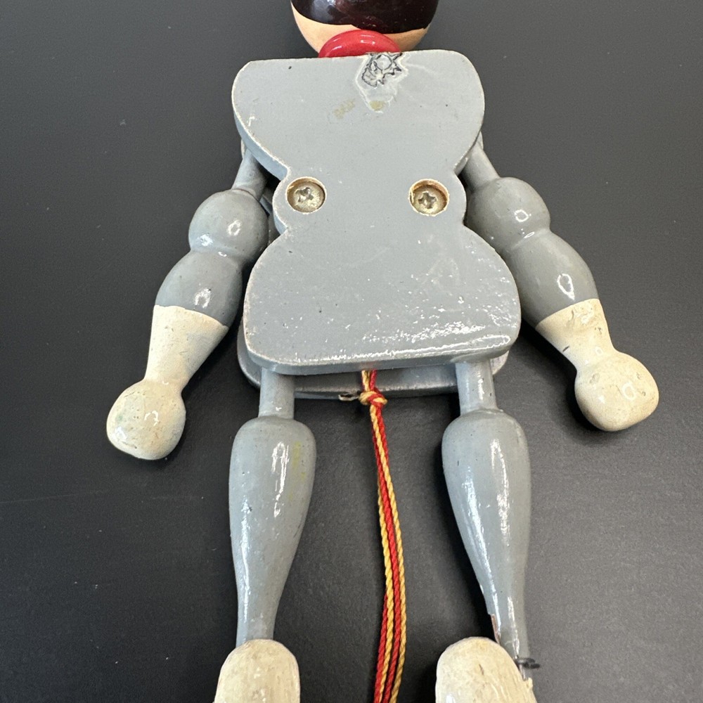 Austrian-Style Puppet Christmas Vintage Wooden Pull String Soldier