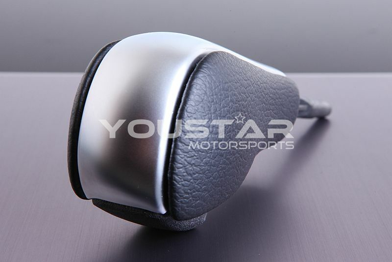 US STOCK Leather Satin Chrome Shift Knob for BMW E81 E82 E88 E90 E92 E93 E63 E64