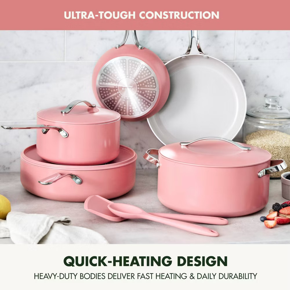 GreenPan Nova 10pc Ceramic Nonstick Aluminum Cookware Set