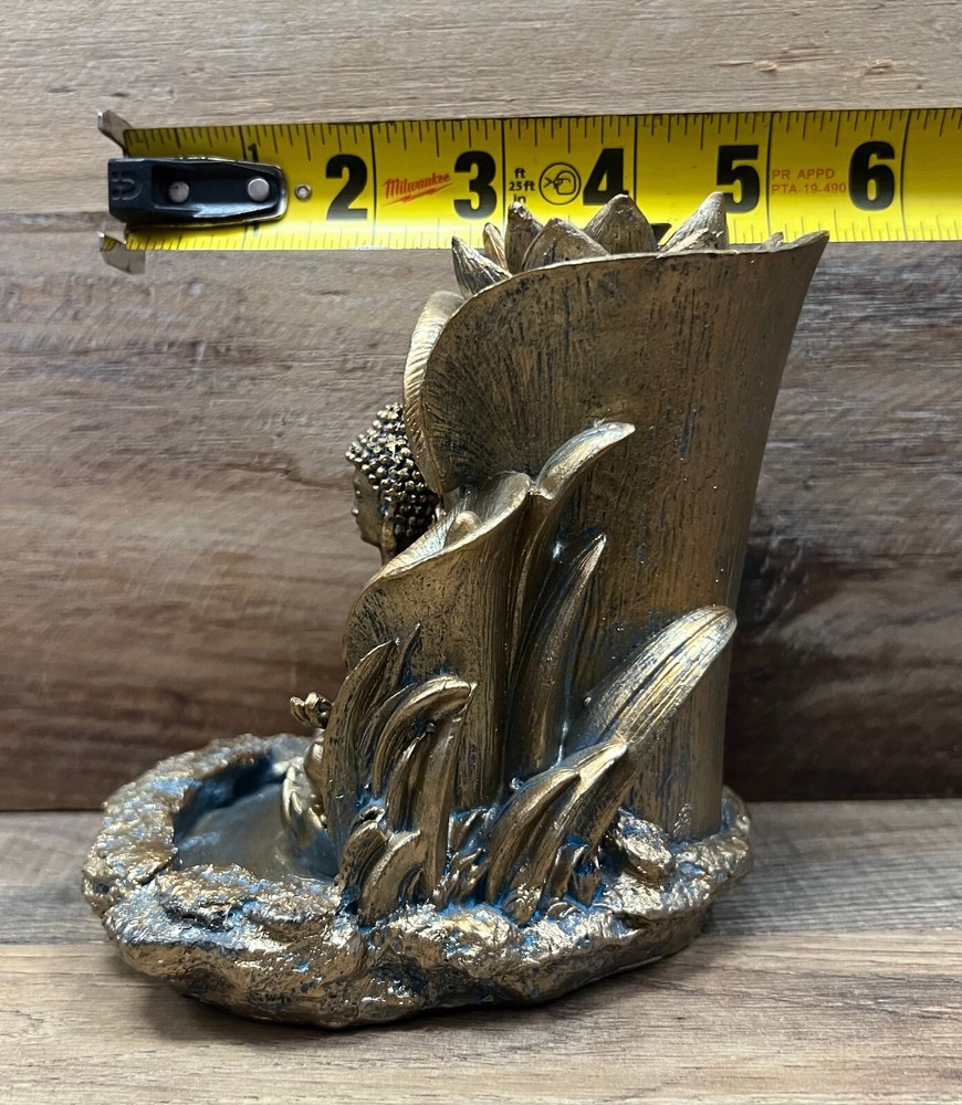 Buddha Resin Incense Burner 5.5" x 5"