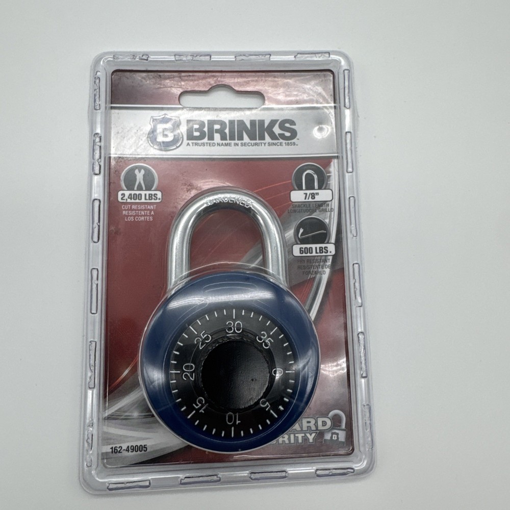 BRINKS 7/8" Dial Combination Lock  Standard Security 162-49005 NEW