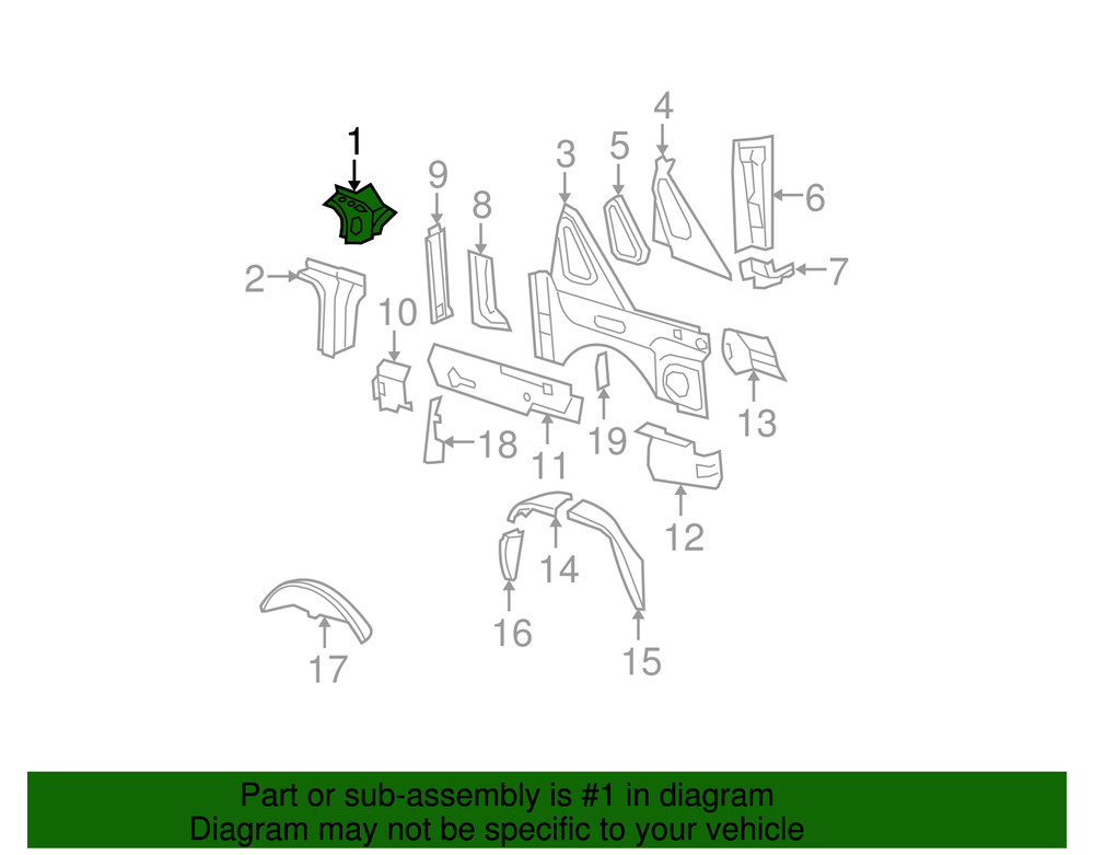 Genuine GM Upper Panel 15932823