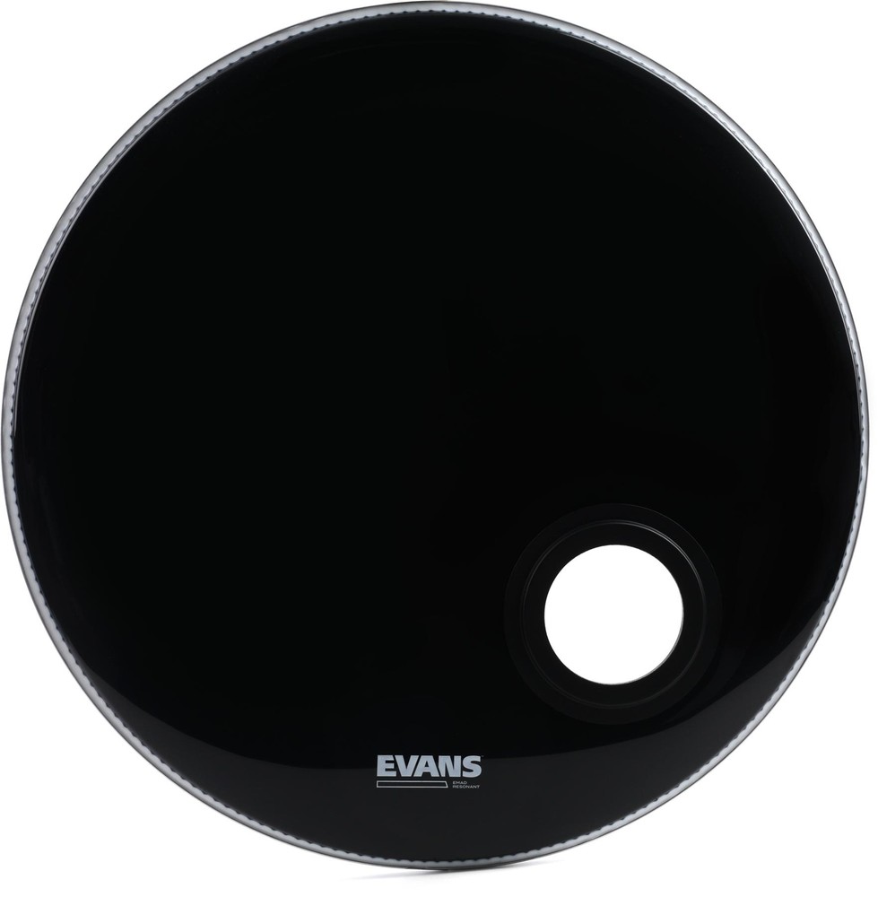 Evans EMAD Resonant Bass Drumhead - 24" - Ebony