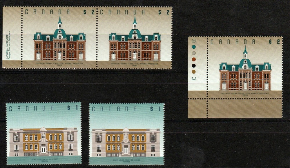 CANADA 1994  $1 & $2  ARCHITECTURE    #1375/76   SINGLES MNH