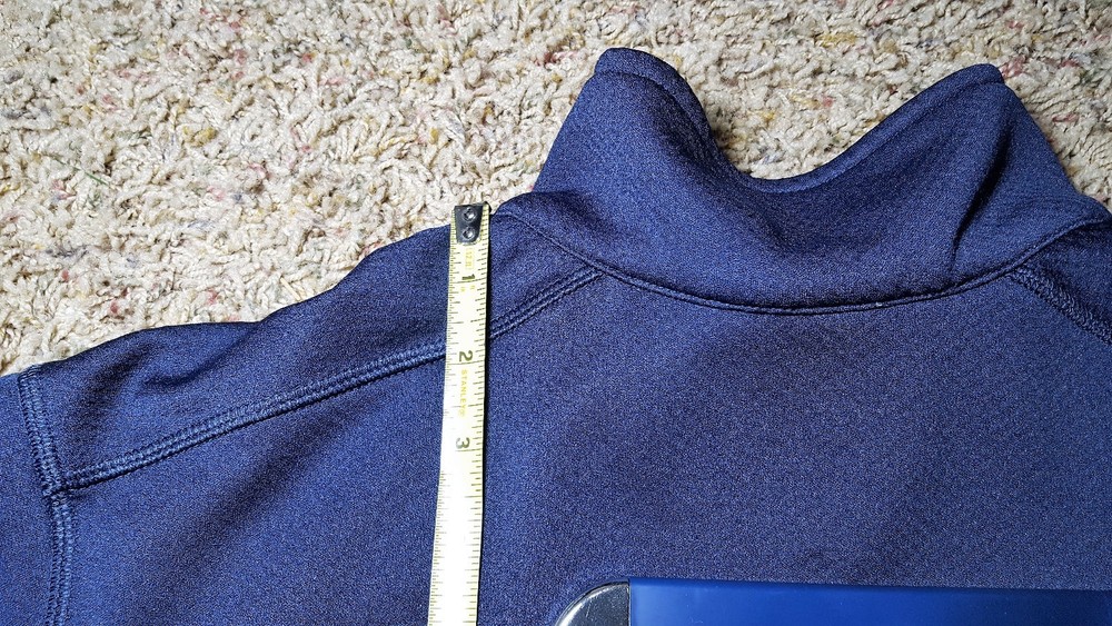 Under Armour Coldgear Jacket | 1/4 Zip Blue Polyester Outerwear | Mens Medium