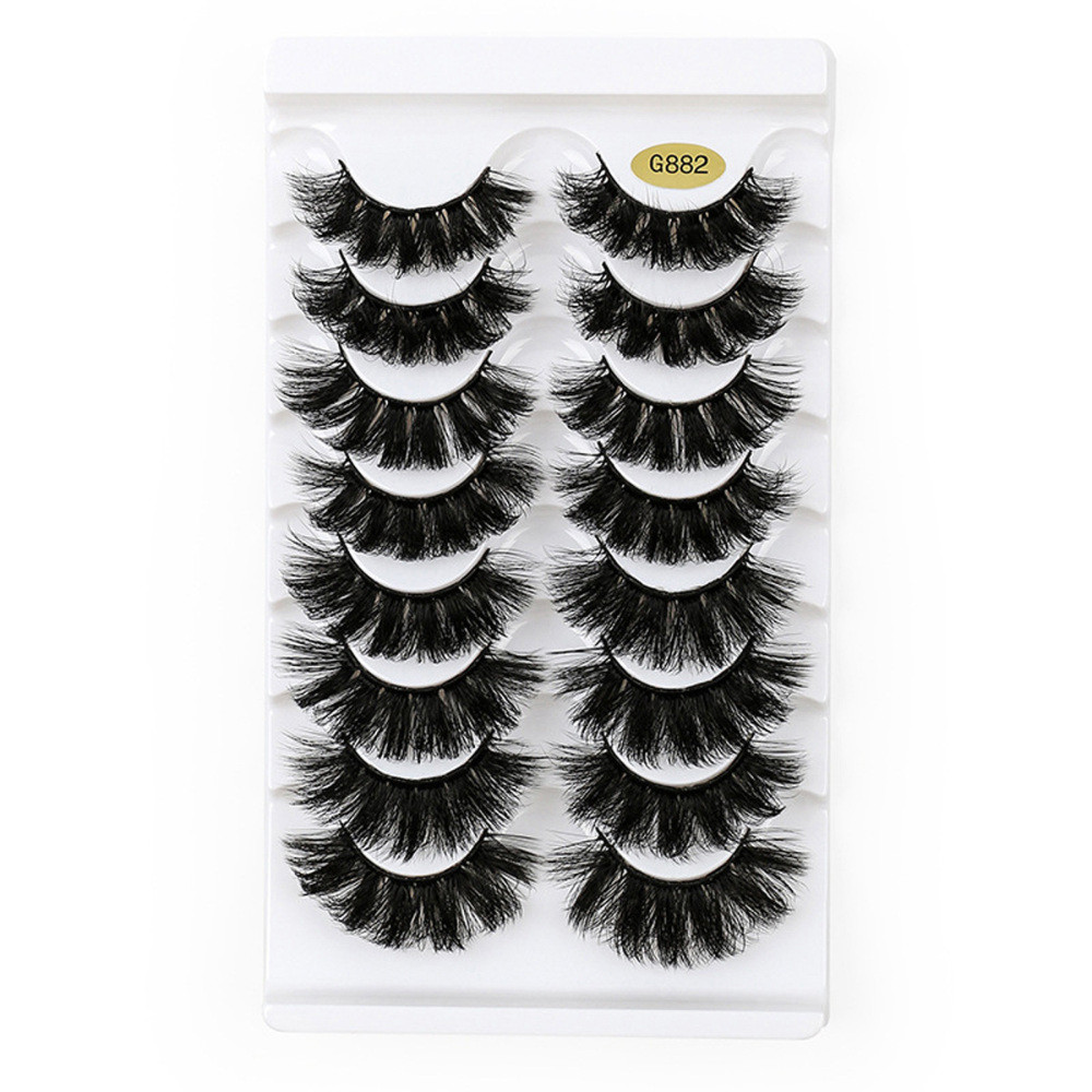 8 Pairs Super Curl Simulation False Eyelash Lightweight Thick Fluffy Multi-level