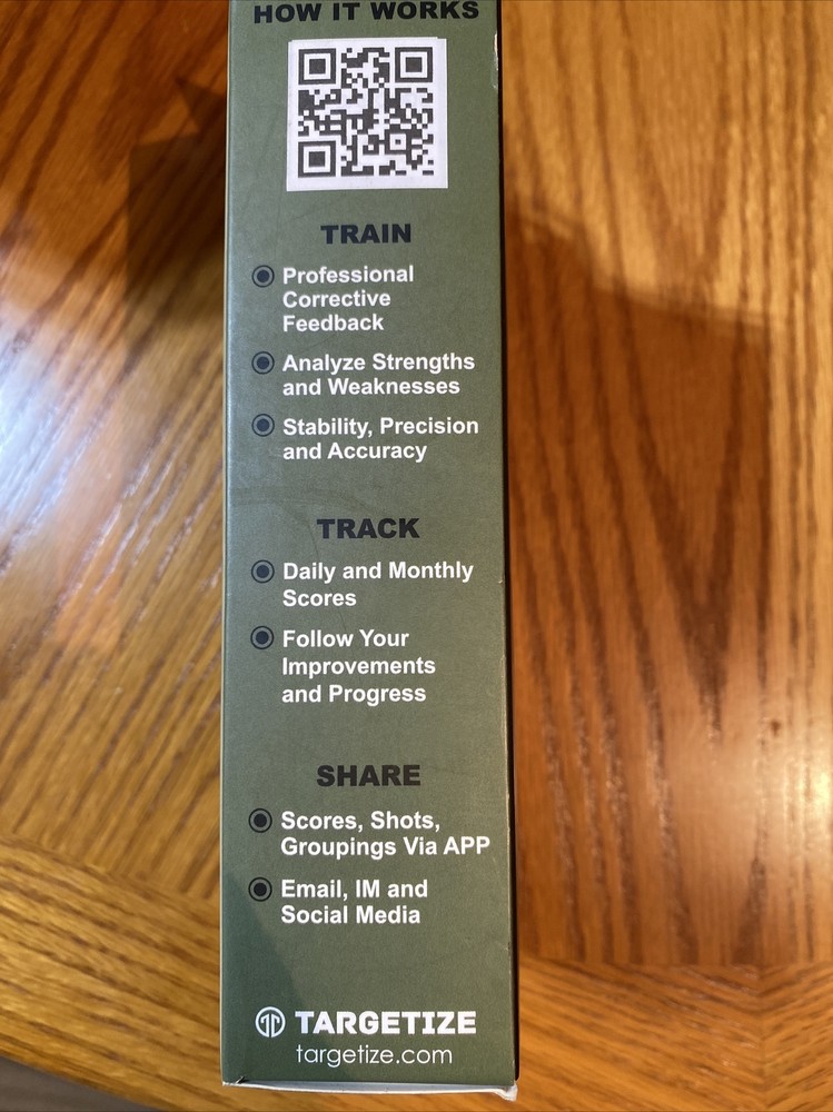 Targetize Personal Firearm Training System Motion Sensor Tracks Pistol 36264