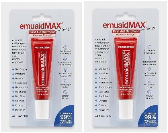 2 Pack EMUAID Max First Aid Ointment - .35oz