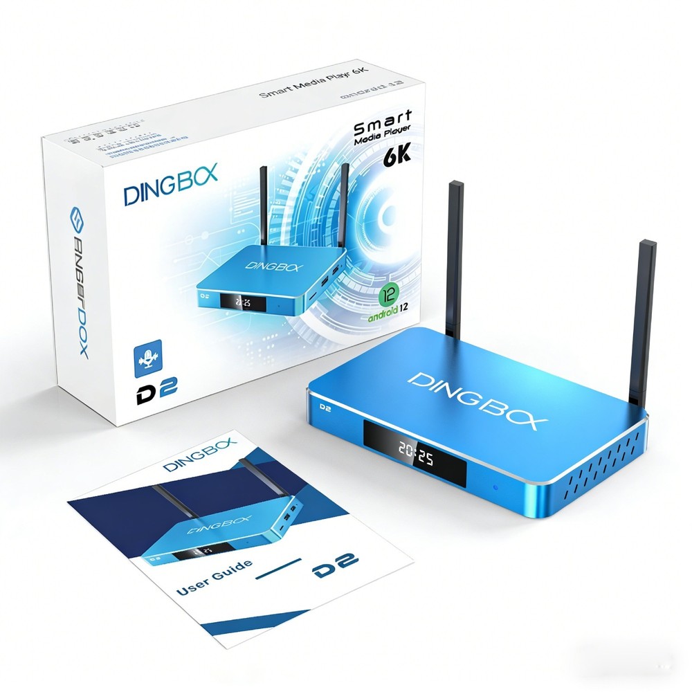 2026 Dingbox D2 6K Android TV Box - 24/7 Extended Warranty Same Day Ship
