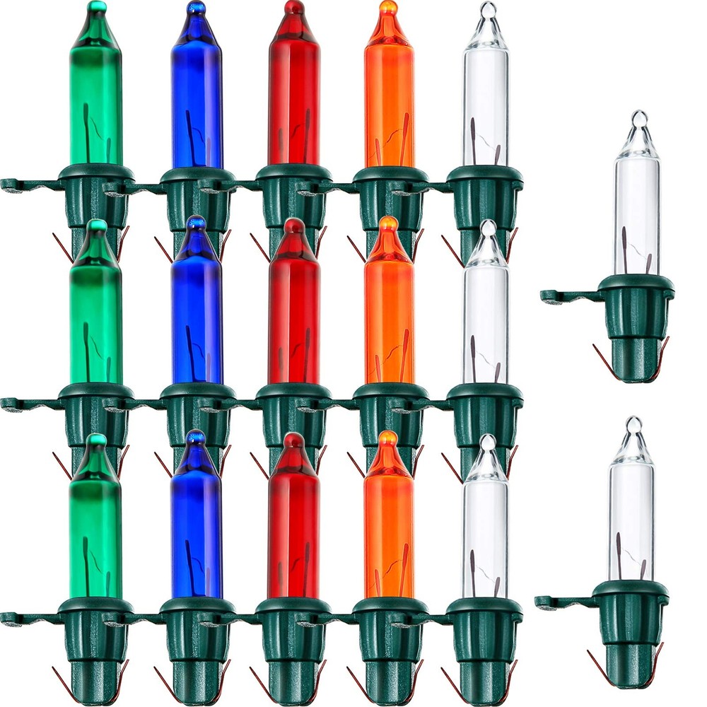 Mudder 200 Count Replacement Christmas Tree Green Base With Colorful Bulb