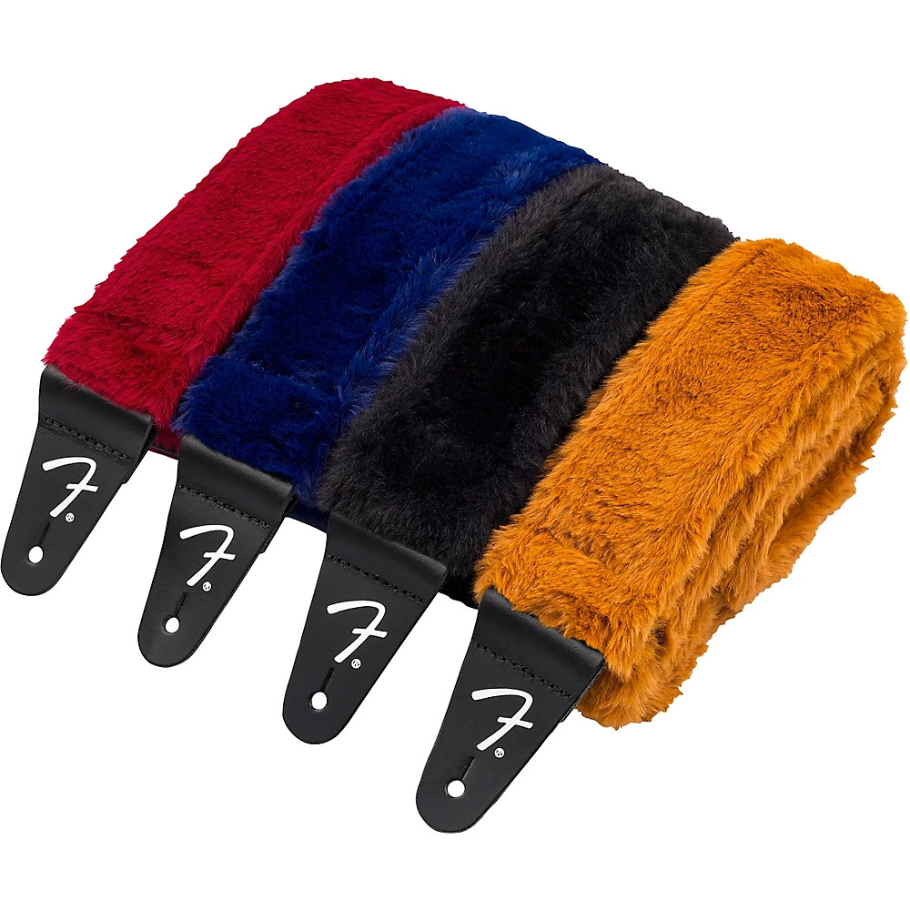 Fender Poodle Plush Guitar Strap Black