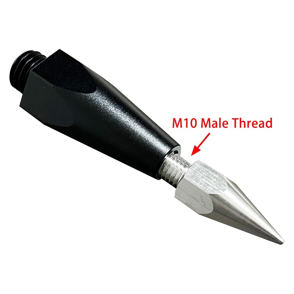 New 2 pcs Prism Pole Point with Replaceable Tip 5/8 Male thread Sharp Point