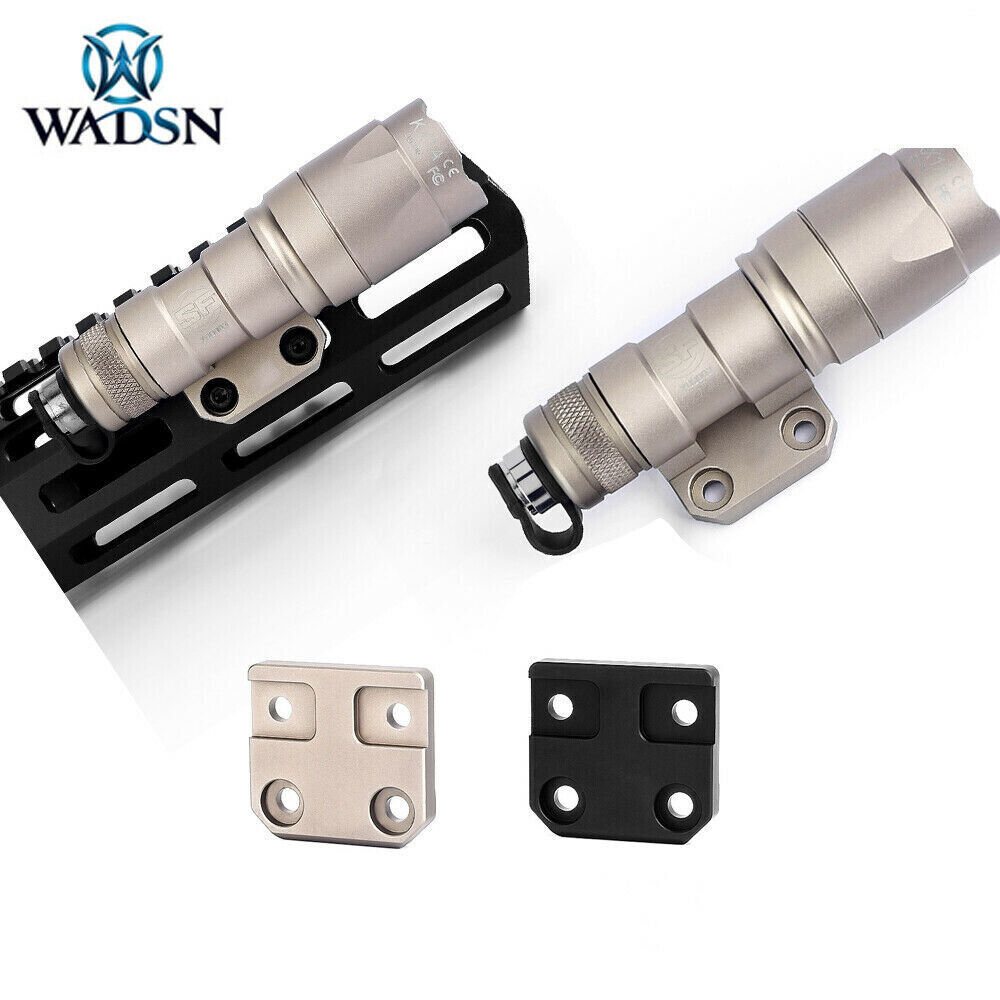 Tactical M300 M600 Flashlight MLok Keymod Offset CNC Mount Base Adapter