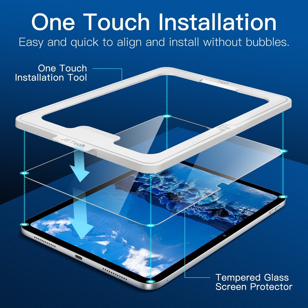 JETech One Touch Install Screen Protector for iPad 10 (10.9-Inch, 2022 Model)