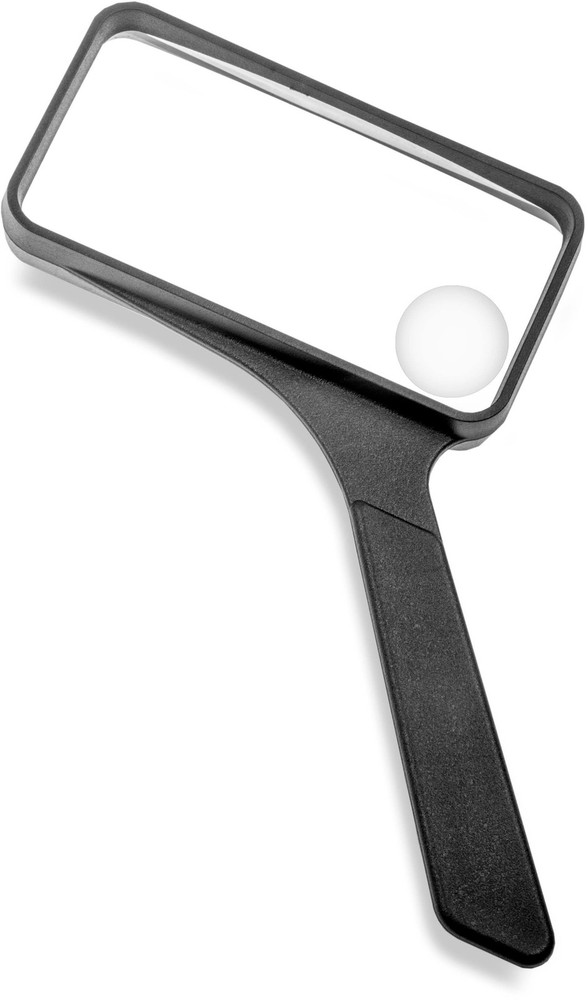Carson 2x Rectangular Handheld Magnifier w/4.5x Spot Lens, Black, Small, SV-XP