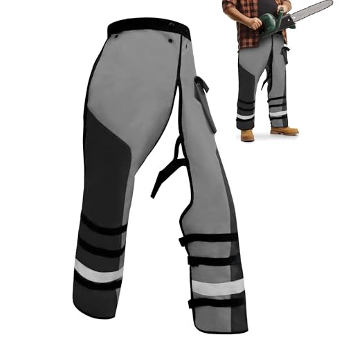 Chainsaw Chaps Apron Wrap for Men,Loggers Forest Workers Protective Black M