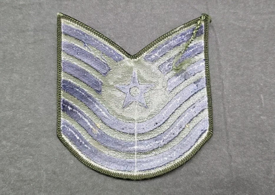 USAF Air Force Chevrons - Technical Sergeant (single) - 4" subdued on twill