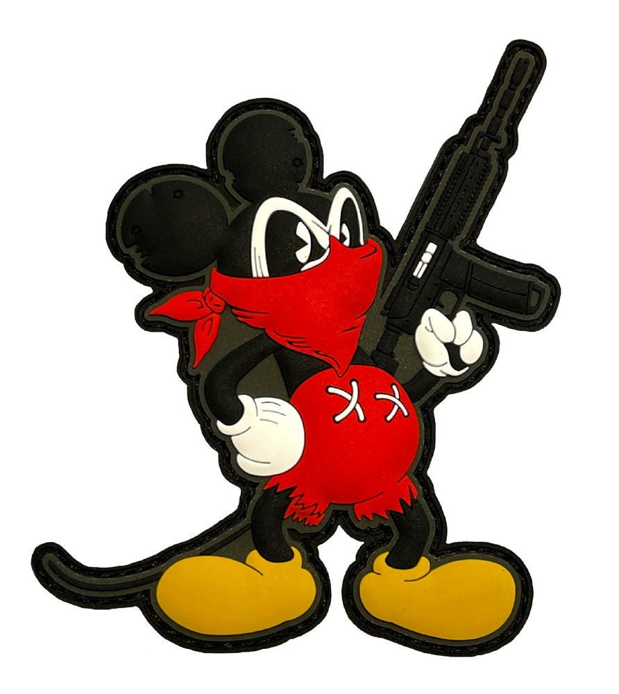 Machine Gun Mickey AR-15 Limited Edition Morale Patch with Hook And Loop Back