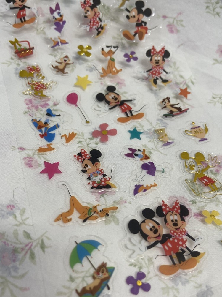 Disney Mickey Mouse And Minnie Mouse Sticker Sheets (4 Sheets Total)