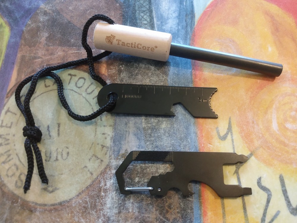 TactiCore Ferro Rod Fire Starter with Multi Function Striker + Additional Tool