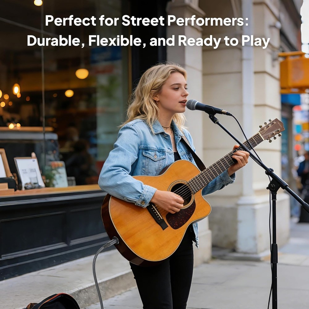 1/4" TRS Instrument Cable 15ft 2-Pack