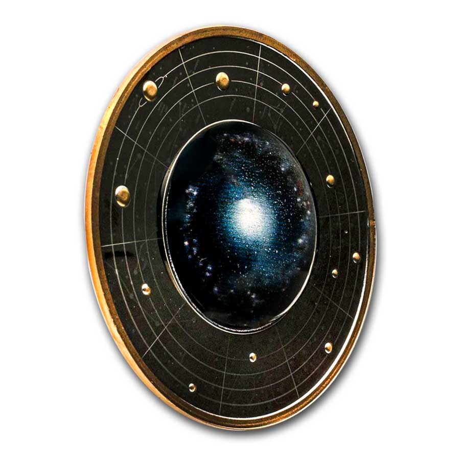2024 Cameroon Silver Solar System: Galaxy NGC 1097 (w/ Box & COA)