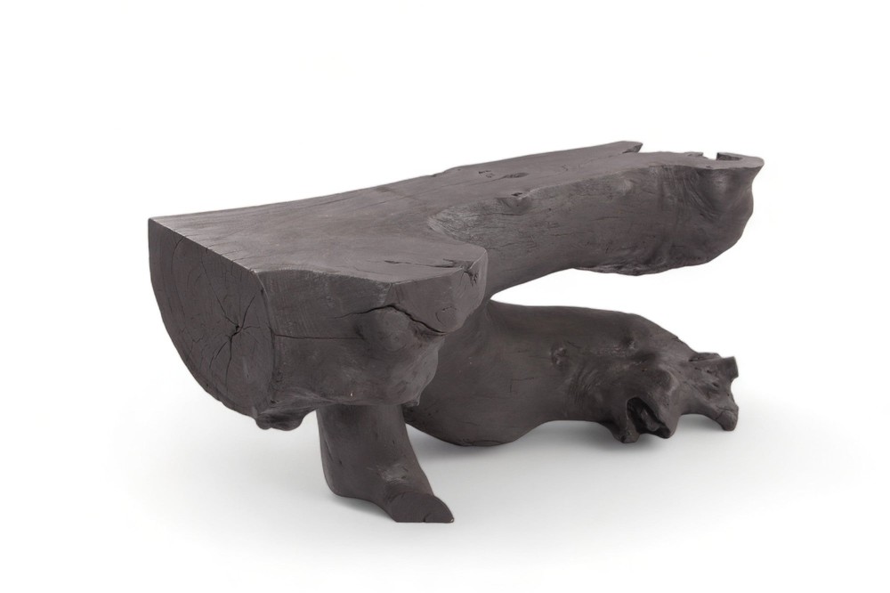 Black Natural Sculptured Console Table - 2