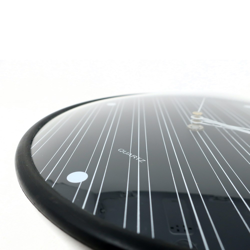 Postmodern Diagonal Pin Stripe Wall Clock by Baker Hart & Stuart